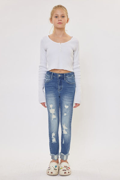 Girls KanCan Distressed Skinny