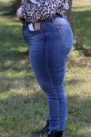 Curvy Bleach Splash Judy Blue Jeans