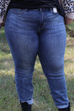 Curvy Bleach Splash Judy Blue Jeans