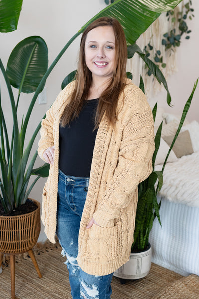 Keep it Cozy Cardigan in Honey