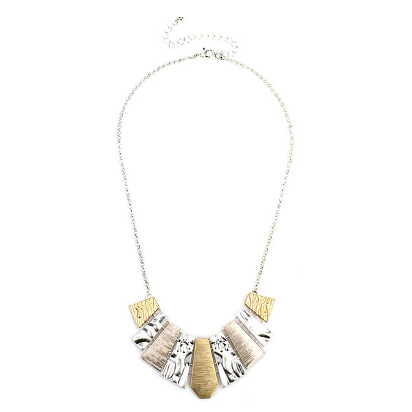 Mixed Metal Bib Necklace