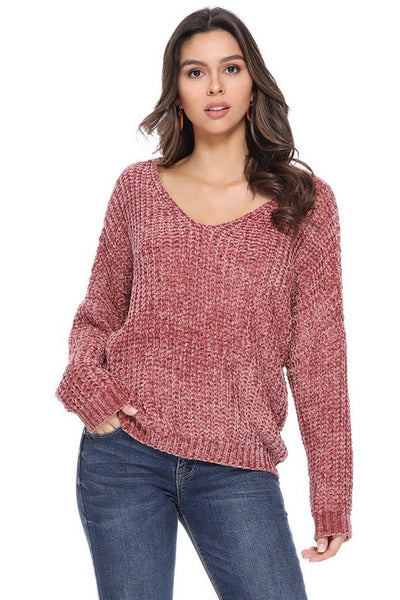 Rose V Neck Sweater