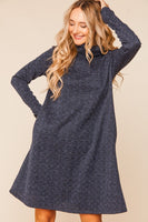 Navy Turtleneck Dress