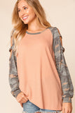 Camo Raglan Top