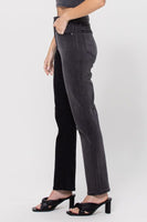 Two Tone High Rise Straight