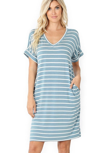 Blue T-Shirt Dress