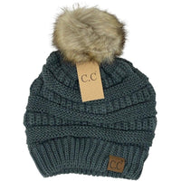 C.C. Fur Pom Beanie