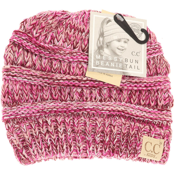 C.C. Kids Messy Bun Beanie