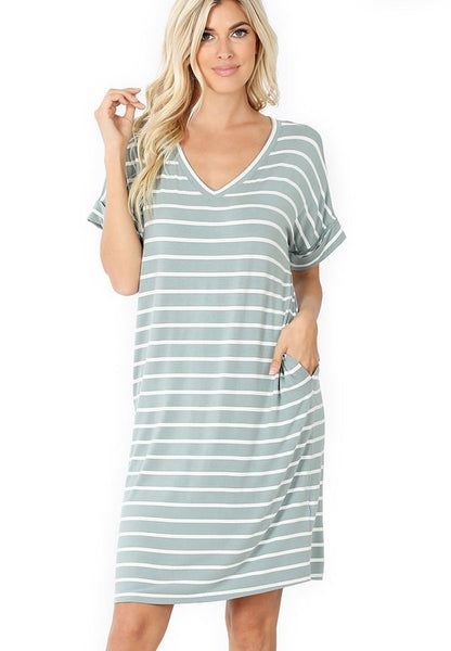 Lt. Green T-Shirt Dress