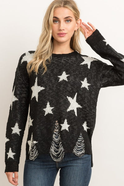 Distressed Starstruck Sweater