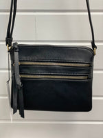 Two Zipper Crossbody